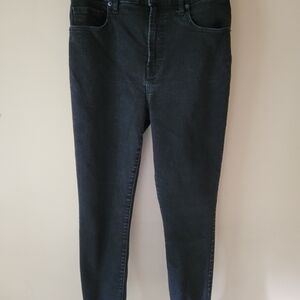 Everlane the curvy high rise skinny jeans dark washed size 30 regular pre-owned